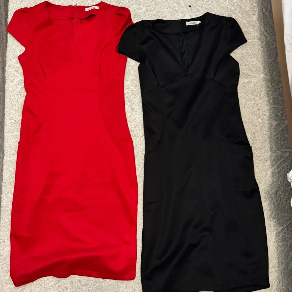 ANSELF Red and Black Dress bundle size M - Picture 10 of 10
